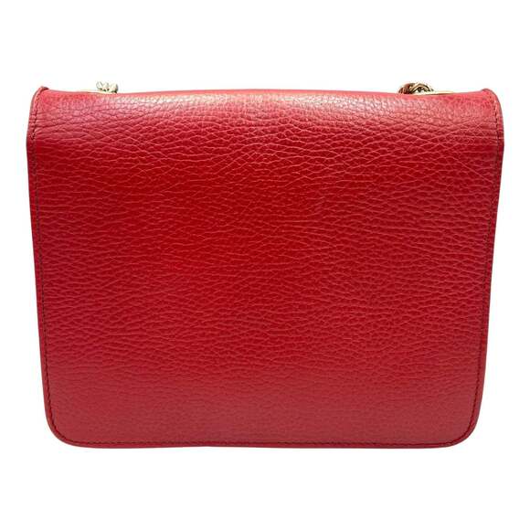 GUCCI Authentic Red Leather Shoulder Bag - Picture 2 of 10